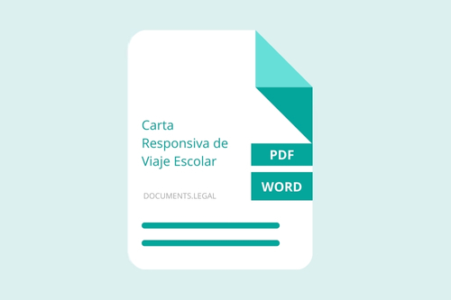 carta responsiva de viaje escolar